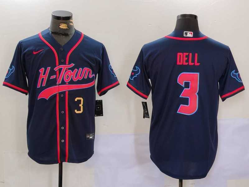 Men's Houston Texans #3 Tank Dell Navy With Patch Cool Base Stitched Baseball Jerseys,We sell and wholesale Men's Houston Texans #3 Tank Dell Navy With Patch Cool Base Stitched Baseball Jerseys on line form chian!